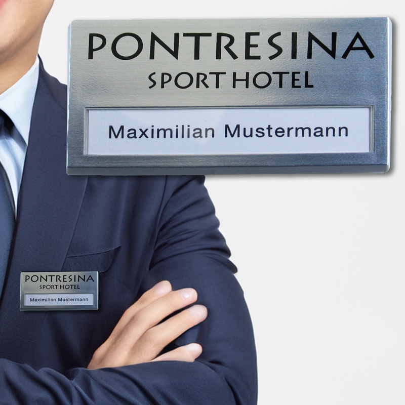 Pontresina Sporthotel Namensschild